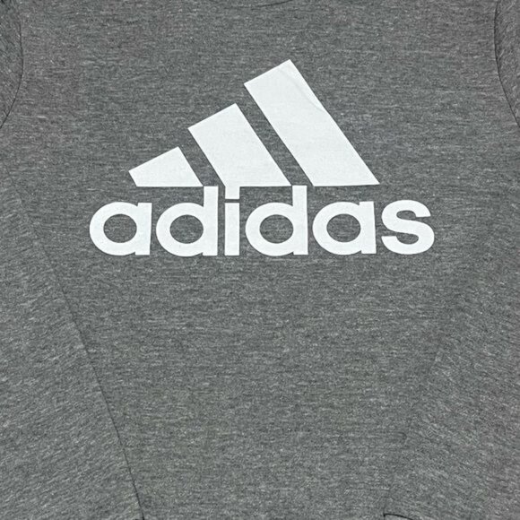 adidas Golf CVC Fleece Crew Neck Men Pullover Sweatshirt, Gray/White, Size M - Picture 3 of 5